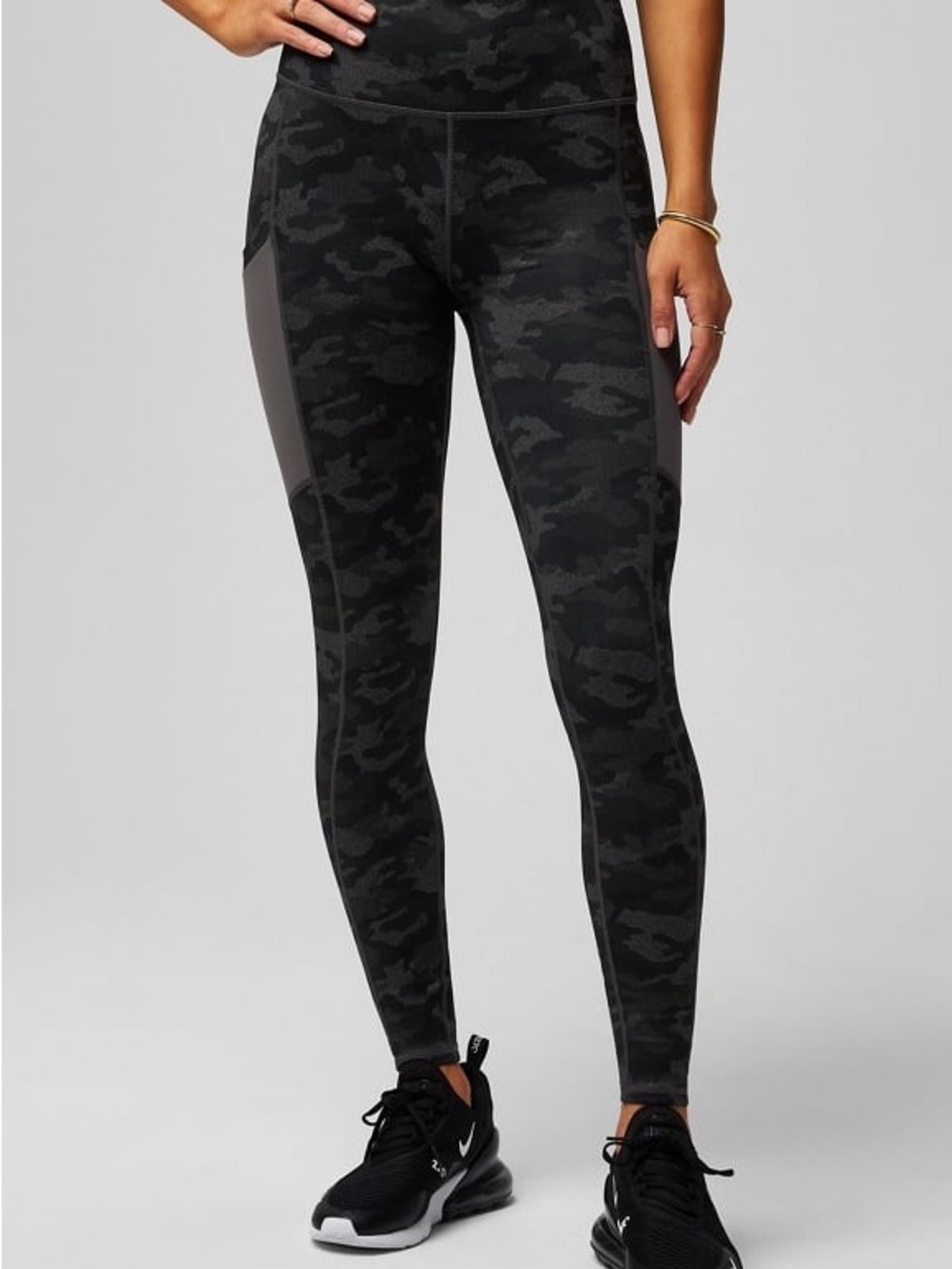 Fabletics Women's Black Camo High-Waist Leggings